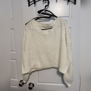 Croped sweater & knit mini skirt set